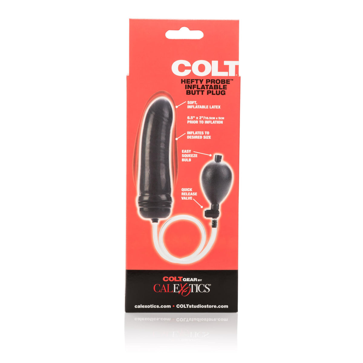 Colt Hefty Probe Inflatable Butt Plug - Black CalExotics