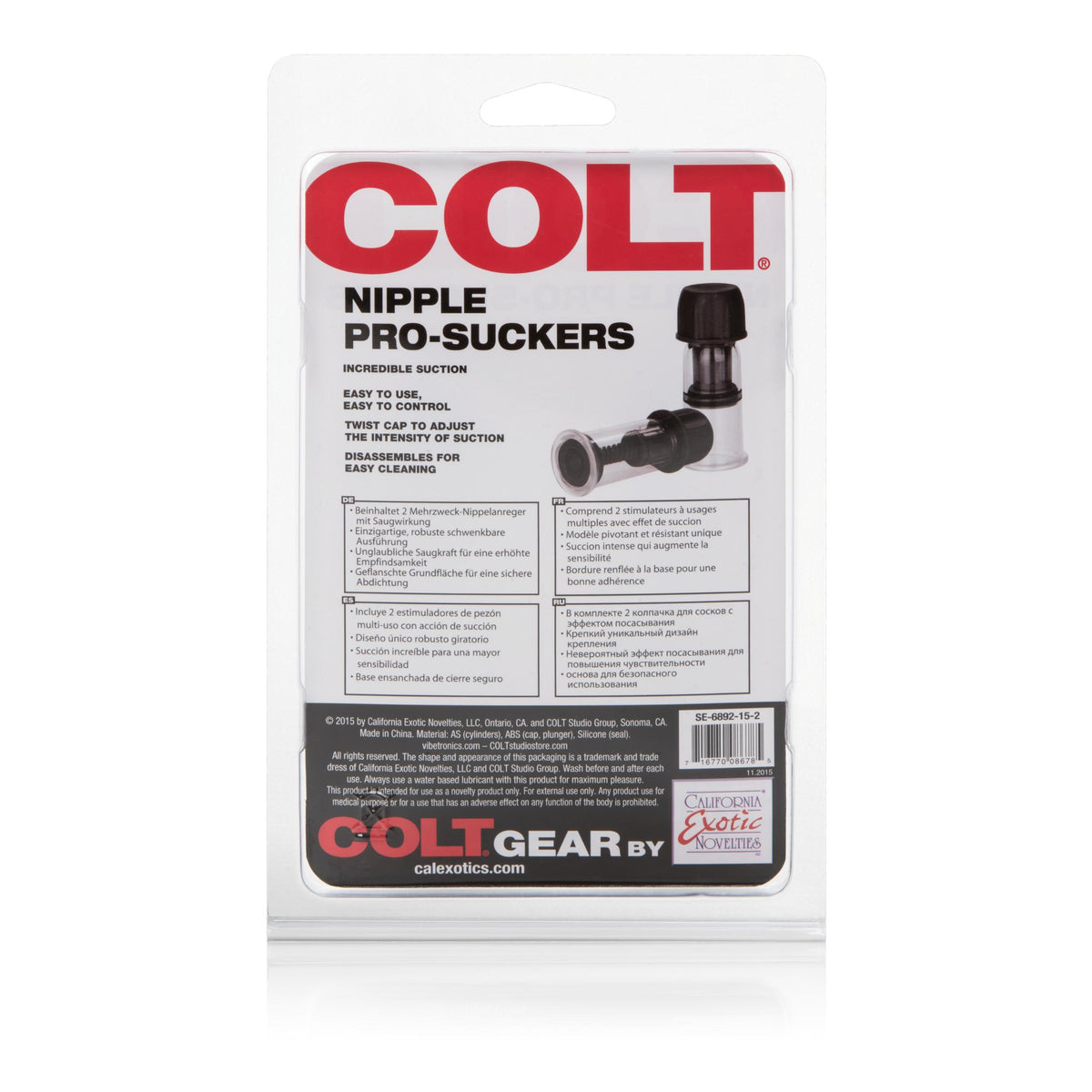 Colt Nipple Pro-Suckers - Black CalExotics