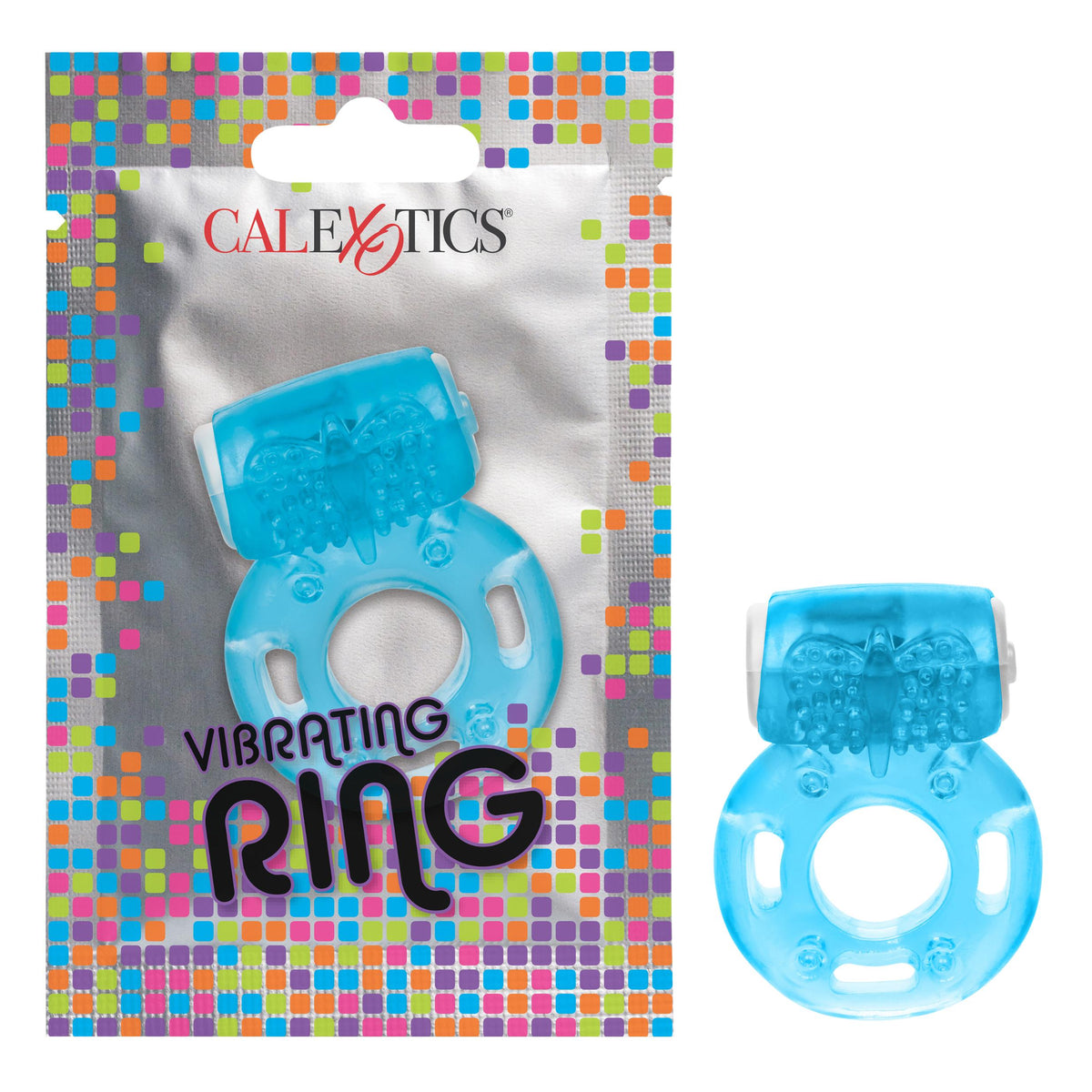 Foil Pack Vibrating Ring - Blue CalExotics