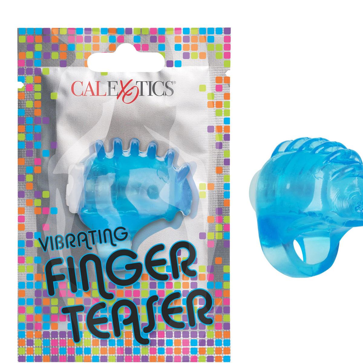 Foil Pack Vibrating Finger Teaser - Blue CalExotics