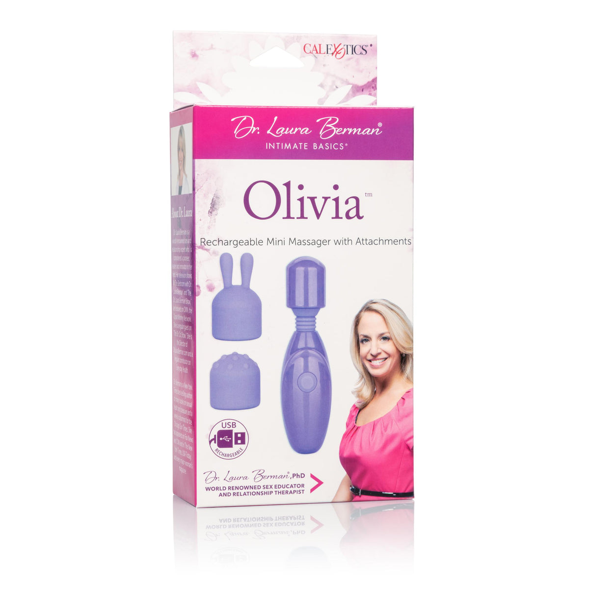 Dr. Laura Berman Olivia Rechargeable Mini  Massager With Attachments CalExotics