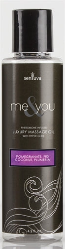 Me and You Massage Oil - Pomegranate Fig Coconut Plumeria - 4.2 Oz. Sensuva