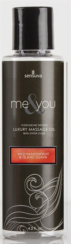 Me and You Massage Oil - Wild Passionfruit and  Island Guava - 4.2 Fl. Oz. Sensuva