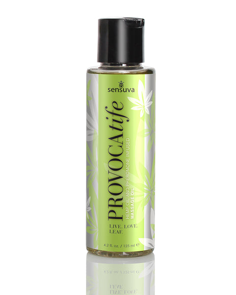 Provocatife Hemp Oil & Pheromone Infused Massage Oil - 4.2 Fl. Oz. / 125 ml Sensuva