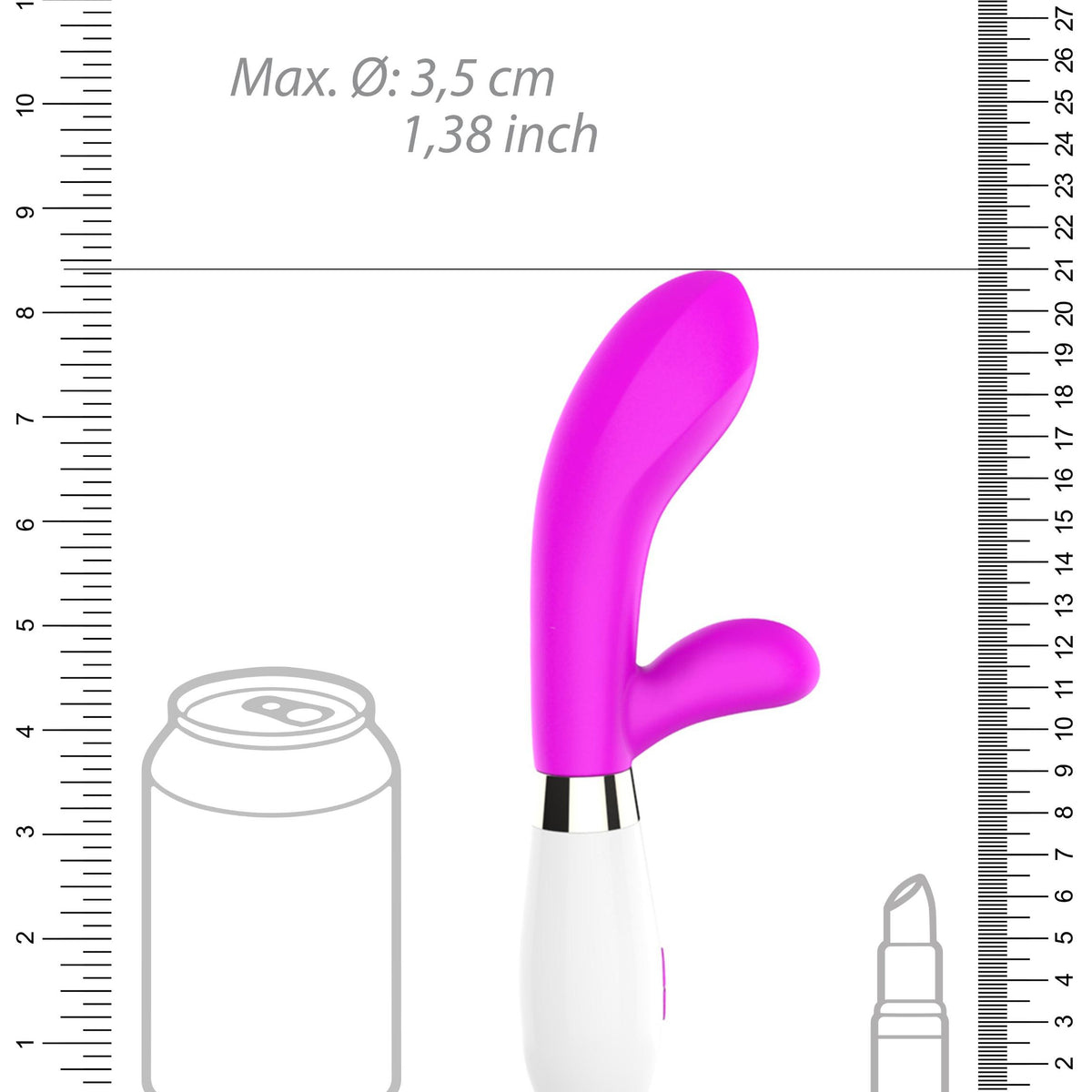 Achilles - Ultra Soft Silicone - 10 Speeds - Fuchsia Shots