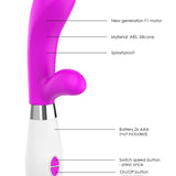 Achilles - Ultra Soft Silicone - 10 Speeds - Fuchsia Shots