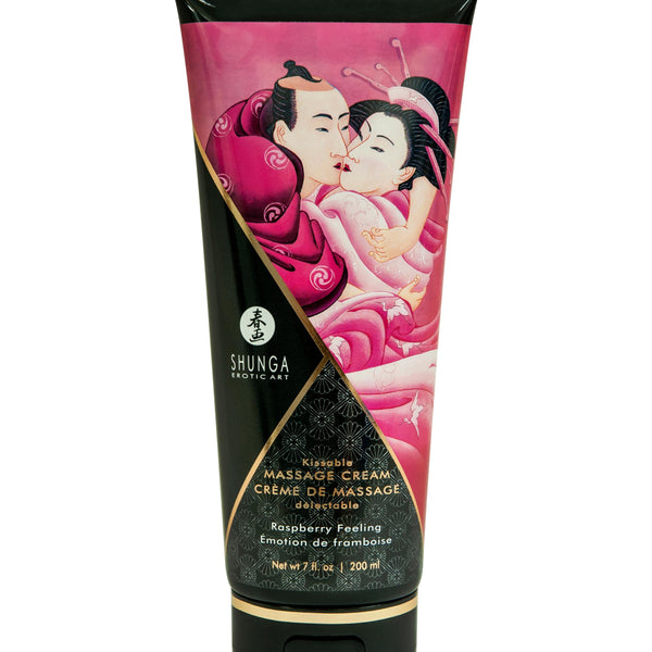 Kissable Massage Cream - Raspberry Feeling - 7  Fl. Oz. / 200 ml Shunga