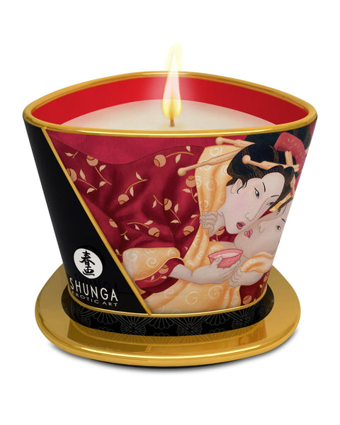 Massage Candle - Romance - Sparkling Strawberry  Wine - 5.7 Oz. Shunga