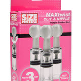 Max Twist Clit and Nipple Triple Sucker Set XR Brands Size Matters