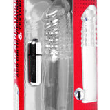 Clear Sensations Penis Extender Vibro Sleeve With  Bullet XR Brands Size Matters