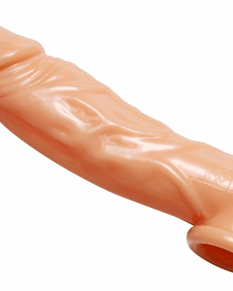 Realistic Flesh Penis Enhancer and Ball Stretcher XR Brands Size Matters