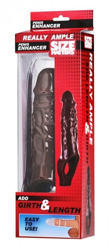 Really Ample Penis Enhancer Sheath - Brown XR Brands Size Matters