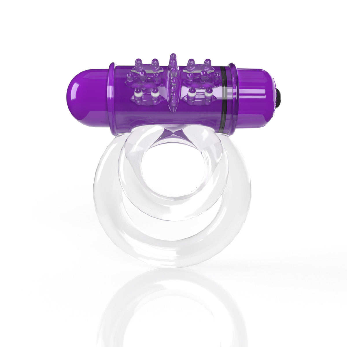 Screaming O 4b - Double O Super Powered Vibrating  Double Ring - Grape Sale Specials