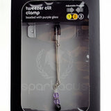 Adjustable Clit Clamp With Purple Beads Spartacus