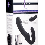 Evoke Rechargeable Vibrating Silicone Strapless Strap on - Black XR Brands Strap U