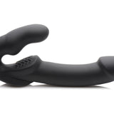 Evoke Rechargeable Vibrating Silicone Strapless Strap on - Black XR Brands Strap U