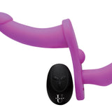 Double Take 10x Vibrating Double Penetration Adjustable Strap-on Purple XR Brands Strap U