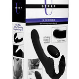 Pro Rider 9x Vibrating Silicone Strapless  Strap on With Remote Control XR Brands Strap U