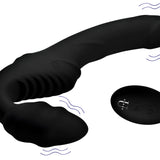 Pro Rider 9x Vibrating Silicone Strapless  Strap on With Remote Control XR Brands Strap U