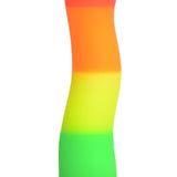 Proud Rainbow Silicone Dildo With Harness XR Brands Strap U