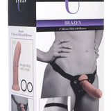 Brazen 8 Inch Silicone Dildo With Harness XR Brands Strap U