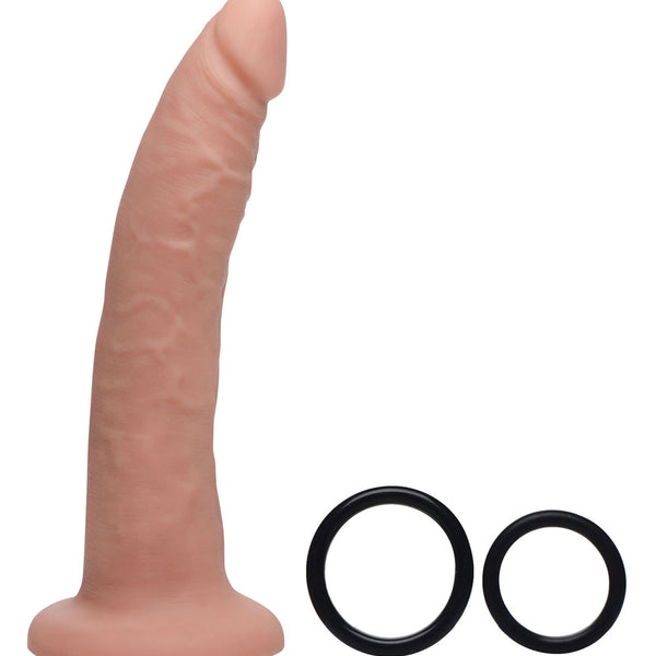 Charmed 7.5 Inch Silicone Dildo With Harness XR Brands Strap U