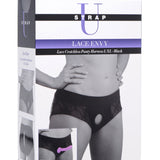 Lace Envy Black Crotchless Panty Harness - L/xl XR Brands Strap U