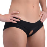 Lace Envy Black Crotchless Panty Harness - S/m XR Brands Strap U