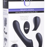 10x Mighty Rider Vibrating Strapless Strap-on  Black XR Brands Strap U