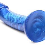 G-Tastic 7 Inch Metallic Silicone Dildo - Blue XR Brands Strap U