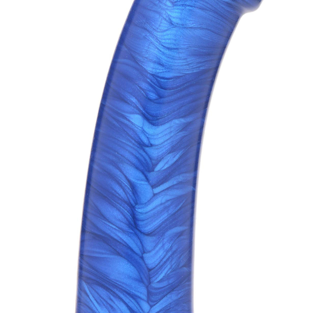 G-Tastic 7 Inch Metallic Silicone Dildo - Blue XR Brands Strap U