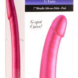 G-Tastic 7 Inch Metallic Silicone Dildo - Pink XR Brands Strap U