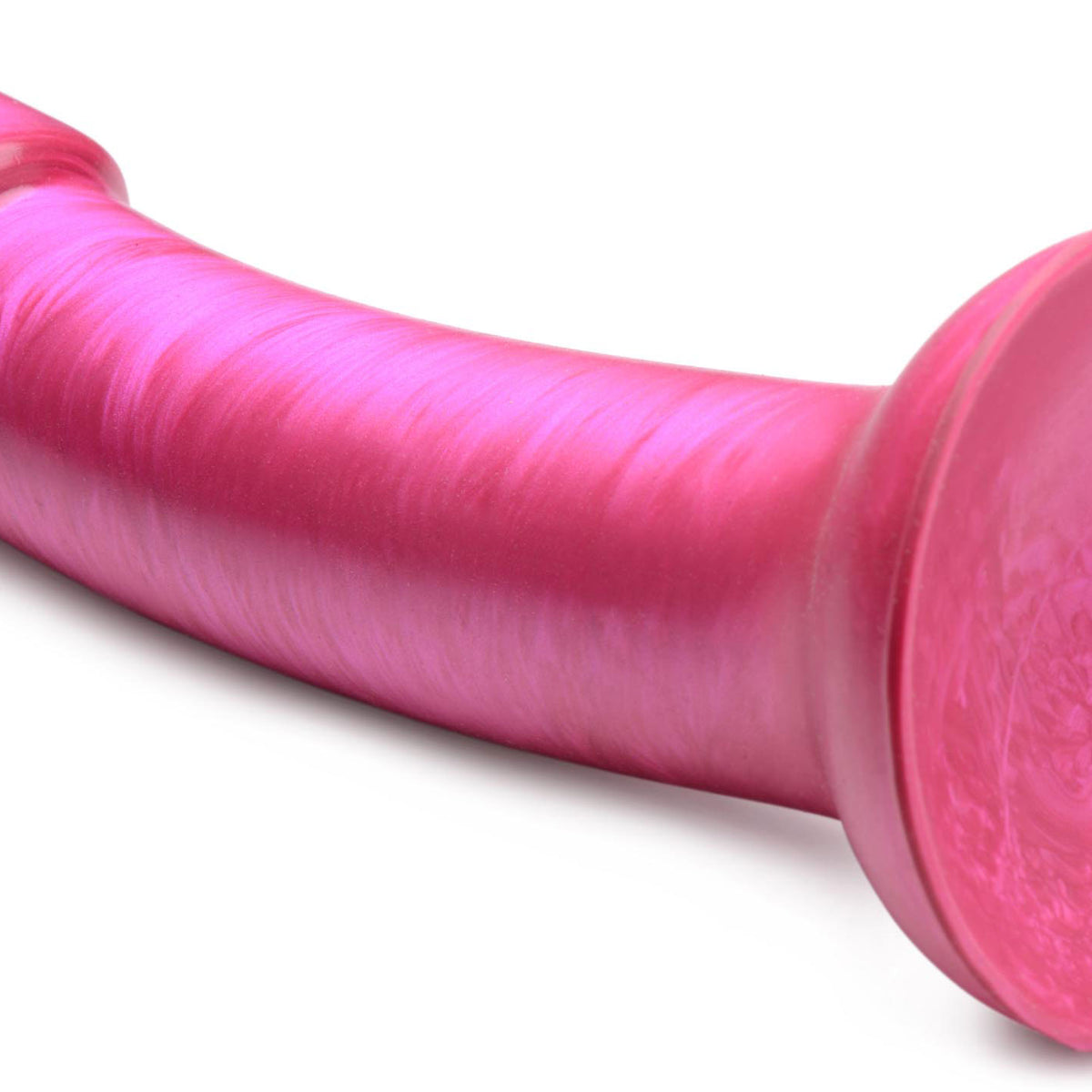 G-Tastic 7 Inch Metallic Silicone Dildo - Pink XR Brands Strap U