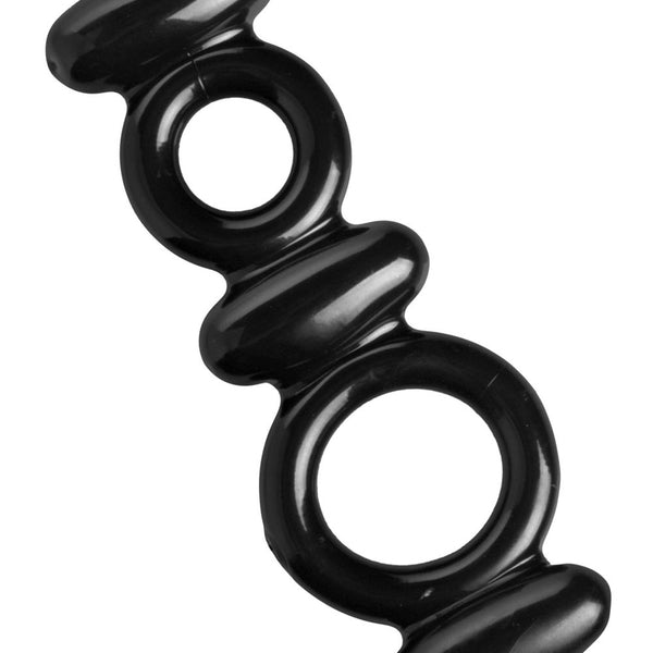 Dual Stretch to Fit Cock and Ball Ring XR Brands Trinity Vibes