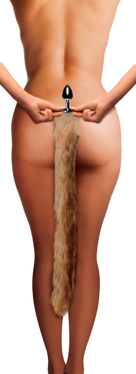 Extra Long Mink Tail Metal Anal Plug XR Brands Tailz