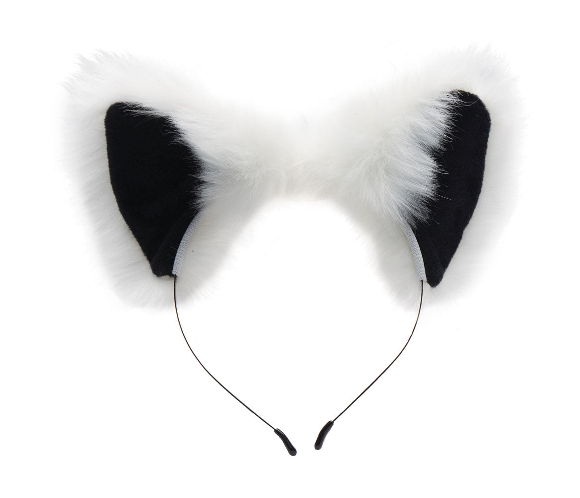 White Fox Tail Anal Plug and Ears Set XR Brands Tailz