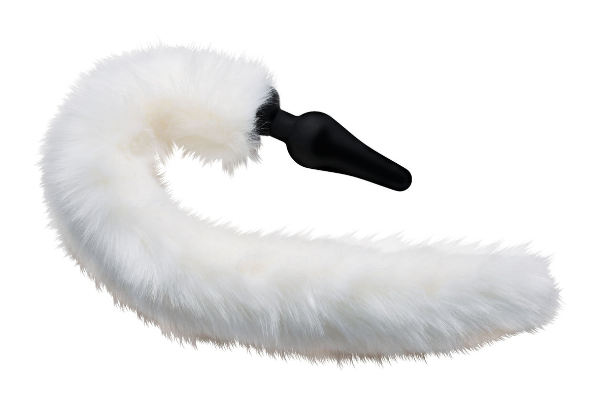 White Fox Tail Anal Plug and Ears Set XR Brands Tailz