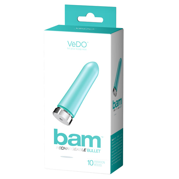 Bam Rechargeable Bullet - Tease Me Turquoise VeDO