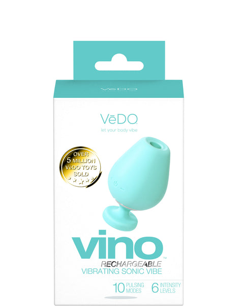 Vino Rechargeable Vibrating Sonic Vibe - Turquoise Sale Specials