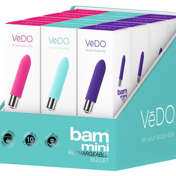 Bam Mini Bullet - Assorted 12 Pc Display VeDO