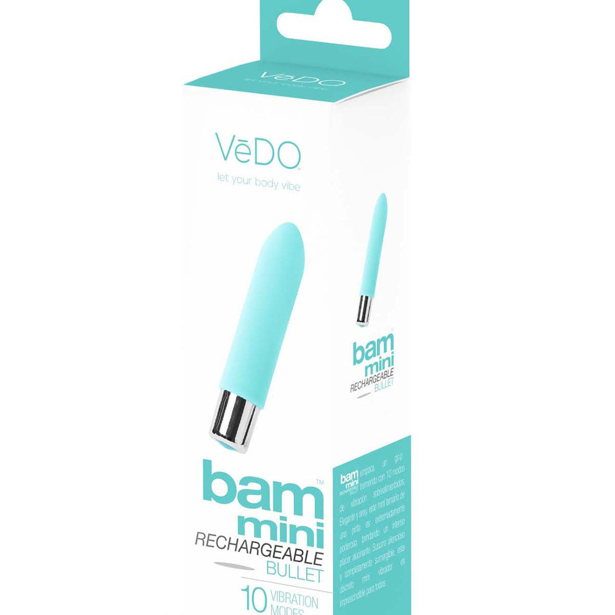 Bam Mini Rechargeable Bullet Vibe - Turquoise VeDO