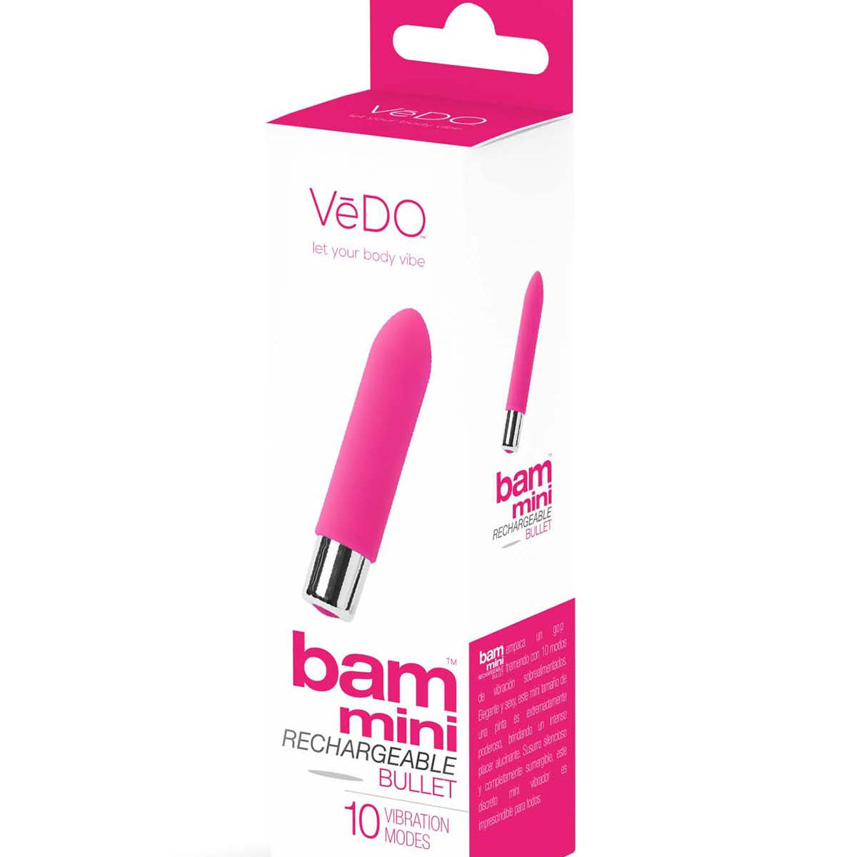 Bam Mini Rechargeable Bullet Vibe - Foxy Pink VeDO