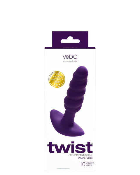 Twist Rechargeable Anal Vibe - Deep Purple VeDO