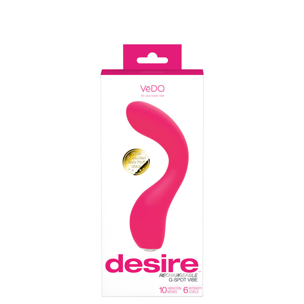 Desire Rechargeable G-Spot Vibe - Pink VeDO