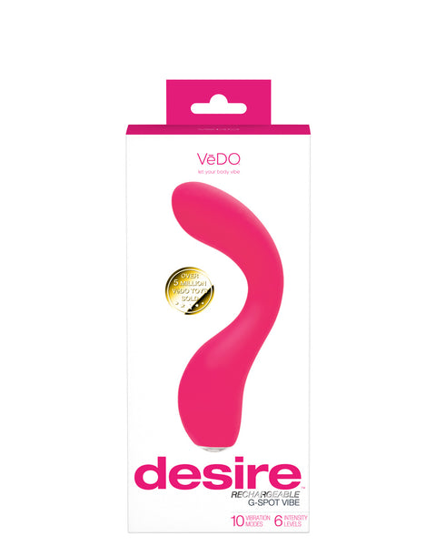 Desire Rechargeable G-Spot Vibe - Pink VeDO