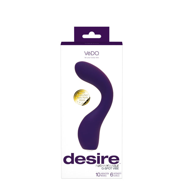 Desire Rechargeable G-Spot Vibe - Purple VeDO