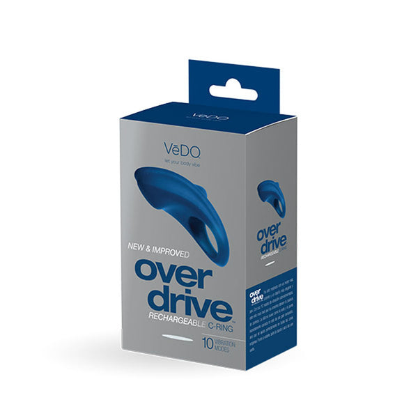 Over Drive Plus Rechargeable Cock Ring - Blue VeDO