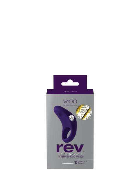 Rev Rechargeable Vibrating C-Ring - Purple VeDO