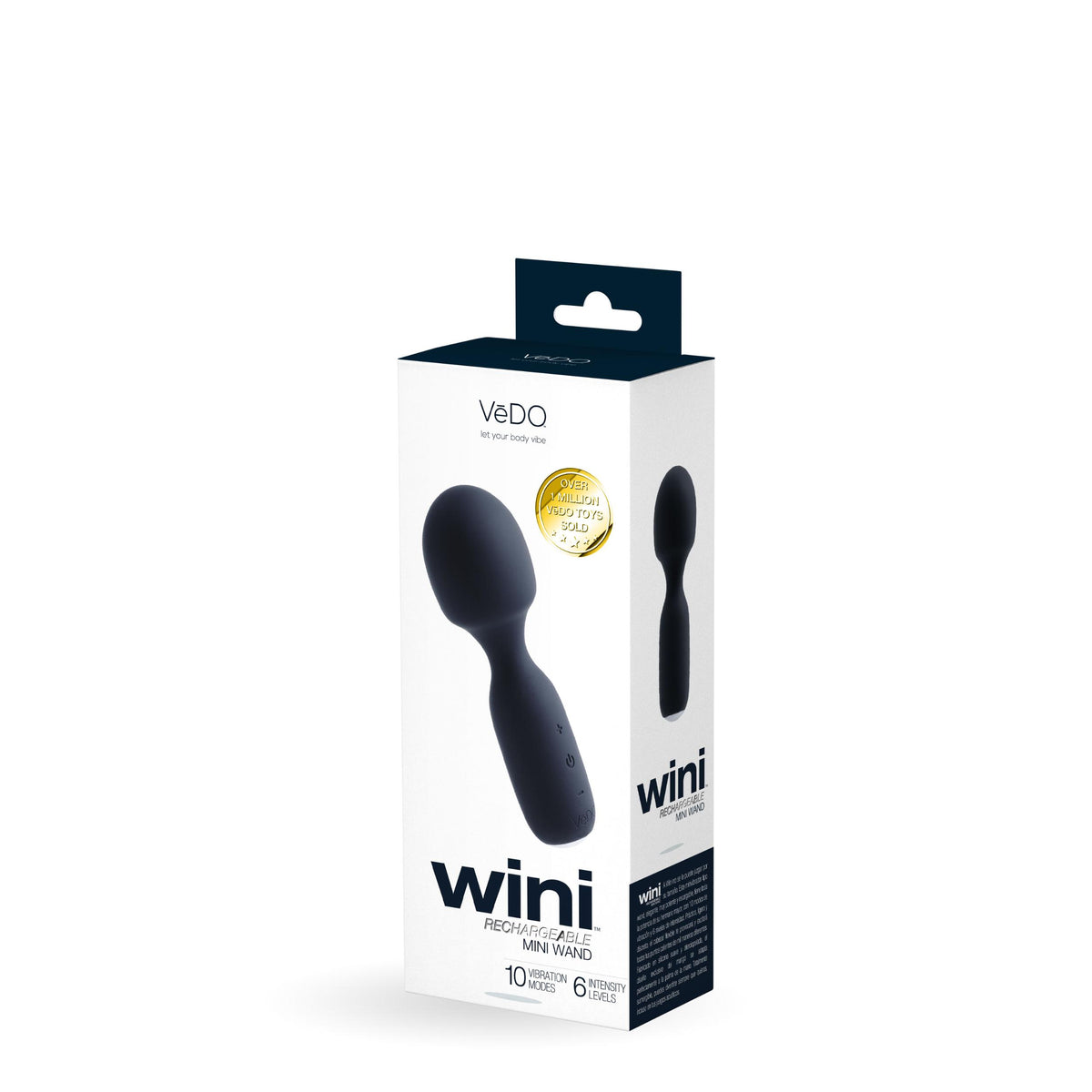 Wini Rechargeable Mini Wand - Black VeDO