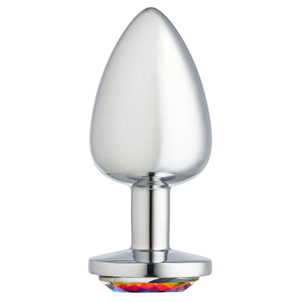 Cloud 9 Novelties Gems Silver Chromed Anal Plug - Large Cloud 9 Novelties